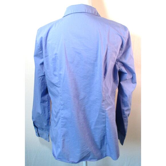 Worthington Women's Purple Long Sleeve Stretch Button Front Blouse Size 14 - Picture 5 of 9